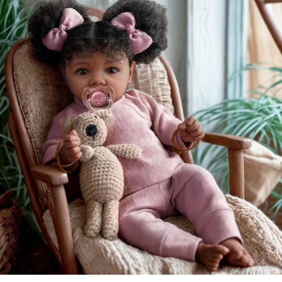 Reborn Baby Doll with Pink Outfit and Accessories - Picture 8 of 11